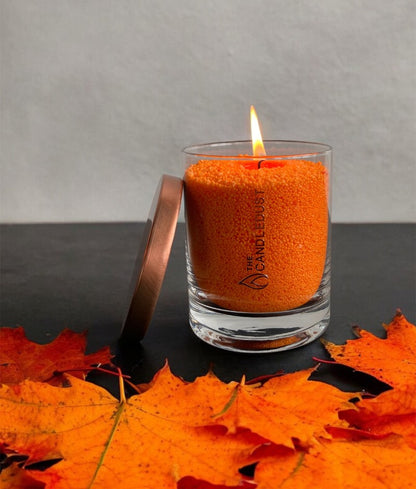 Unscented Powder Candle in Glass - Orange 160g